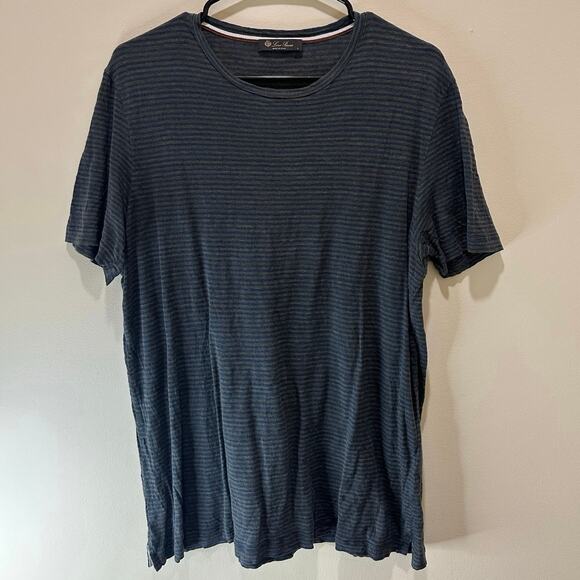 Loro Piana Men’s Linen Jersey Striped T-Shirt Sz Large - Lightly Used MSRP $400